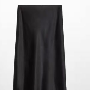 Midi satin skirt